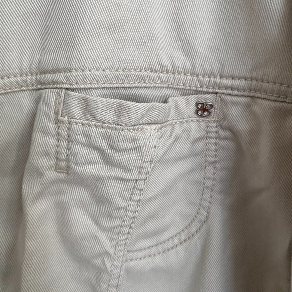 Beige Designer Jean Jacket - Picture 4 of 10